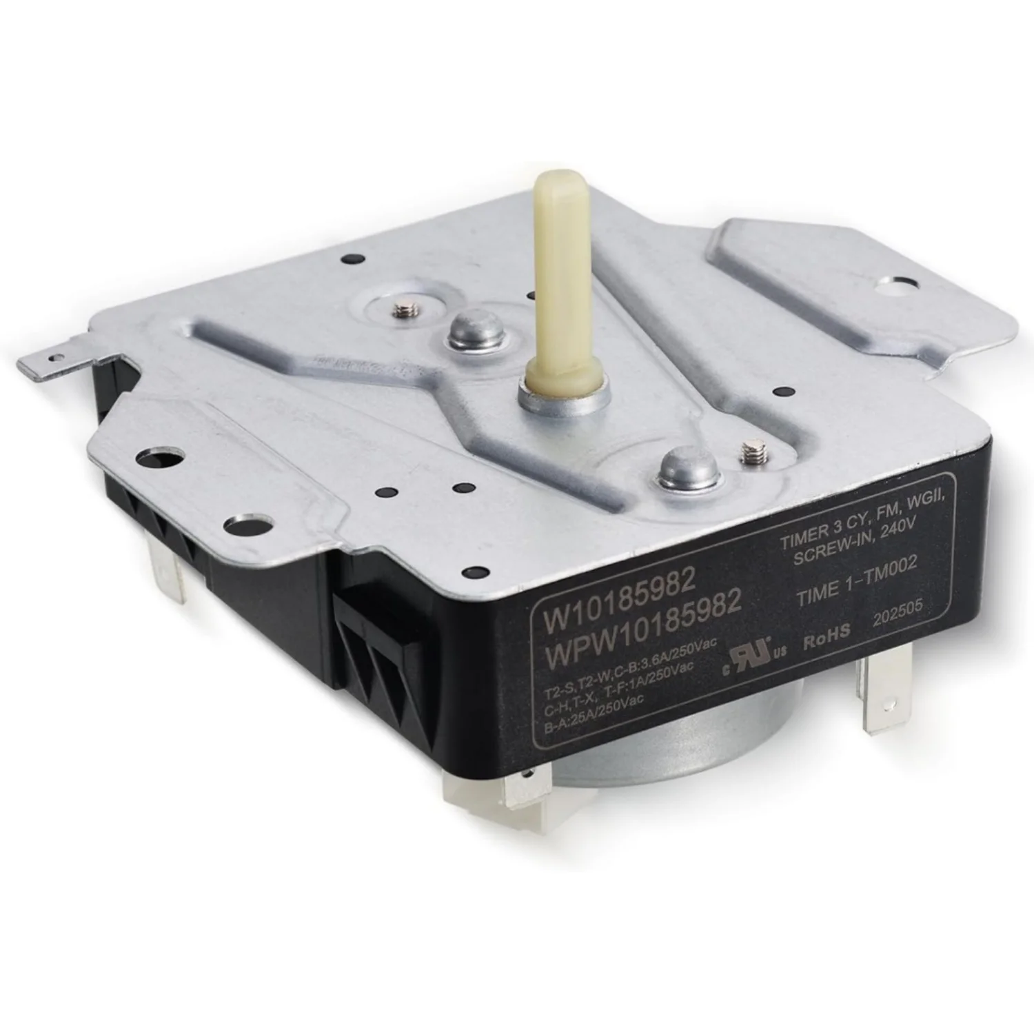 

W10185982 WPW10185982 Dryer Timer Replacement, Genuine OEM, Replaces 418-618-20-B5, AP6016541, PS11749831, 1546812