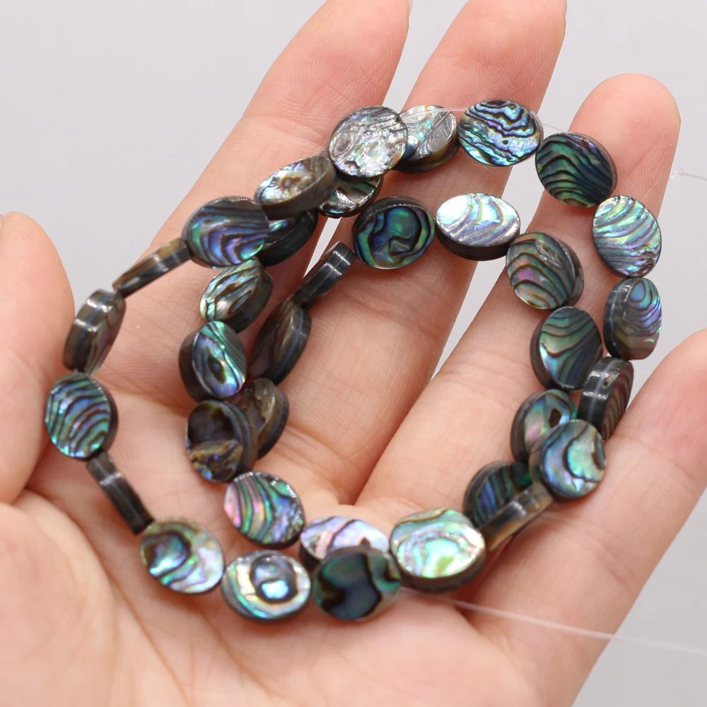 Bulk Natural Abalone Shell Beads Egg-shaped Pearl 2/5/10/20 Pcs for DIY Jewelry Making Exquisite Necklace Bracelet Craft Supplie