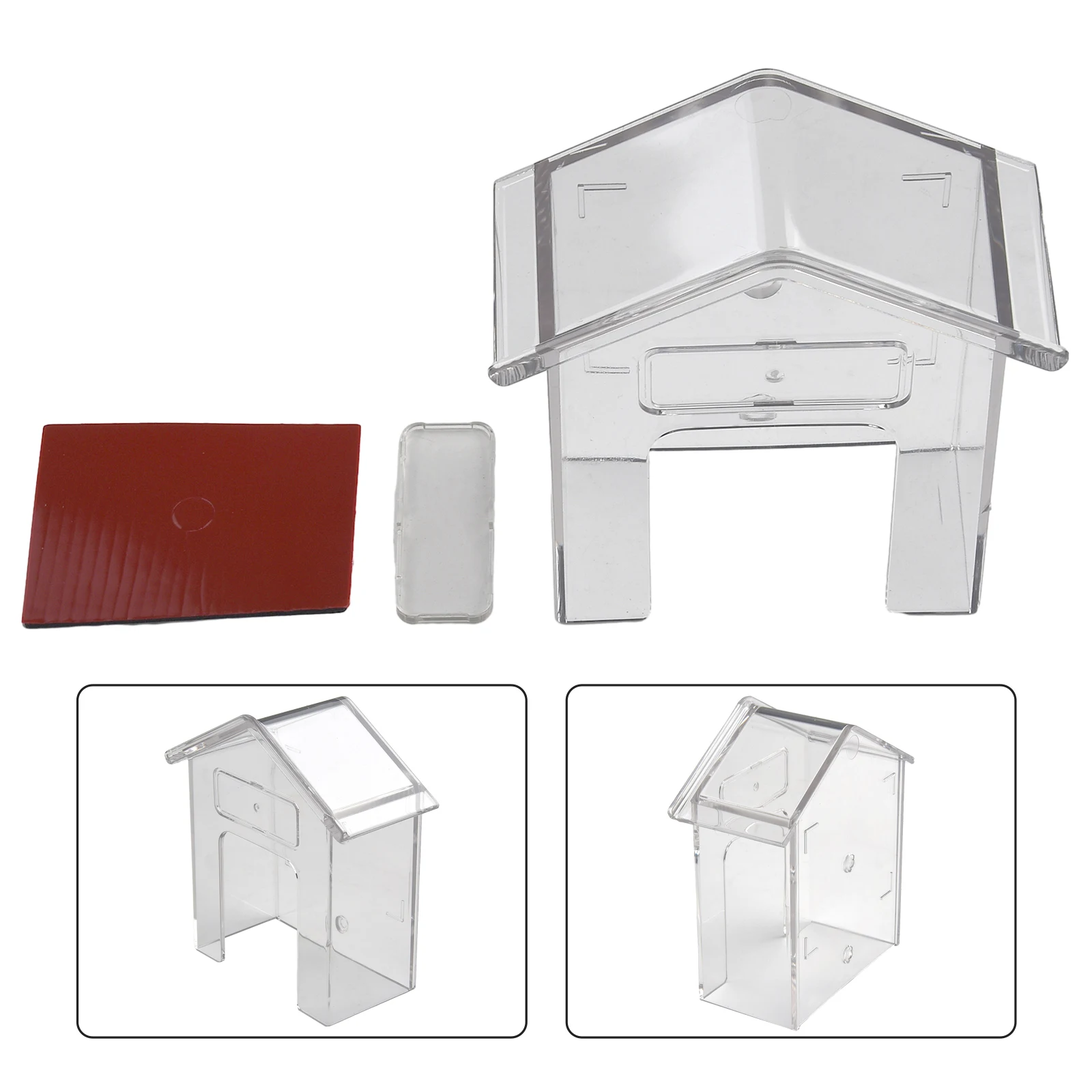 Waterproof Cover Doorbell Protective Box Rain Cover Transparent Doorbell Access Waterproof Case Without Doorbell