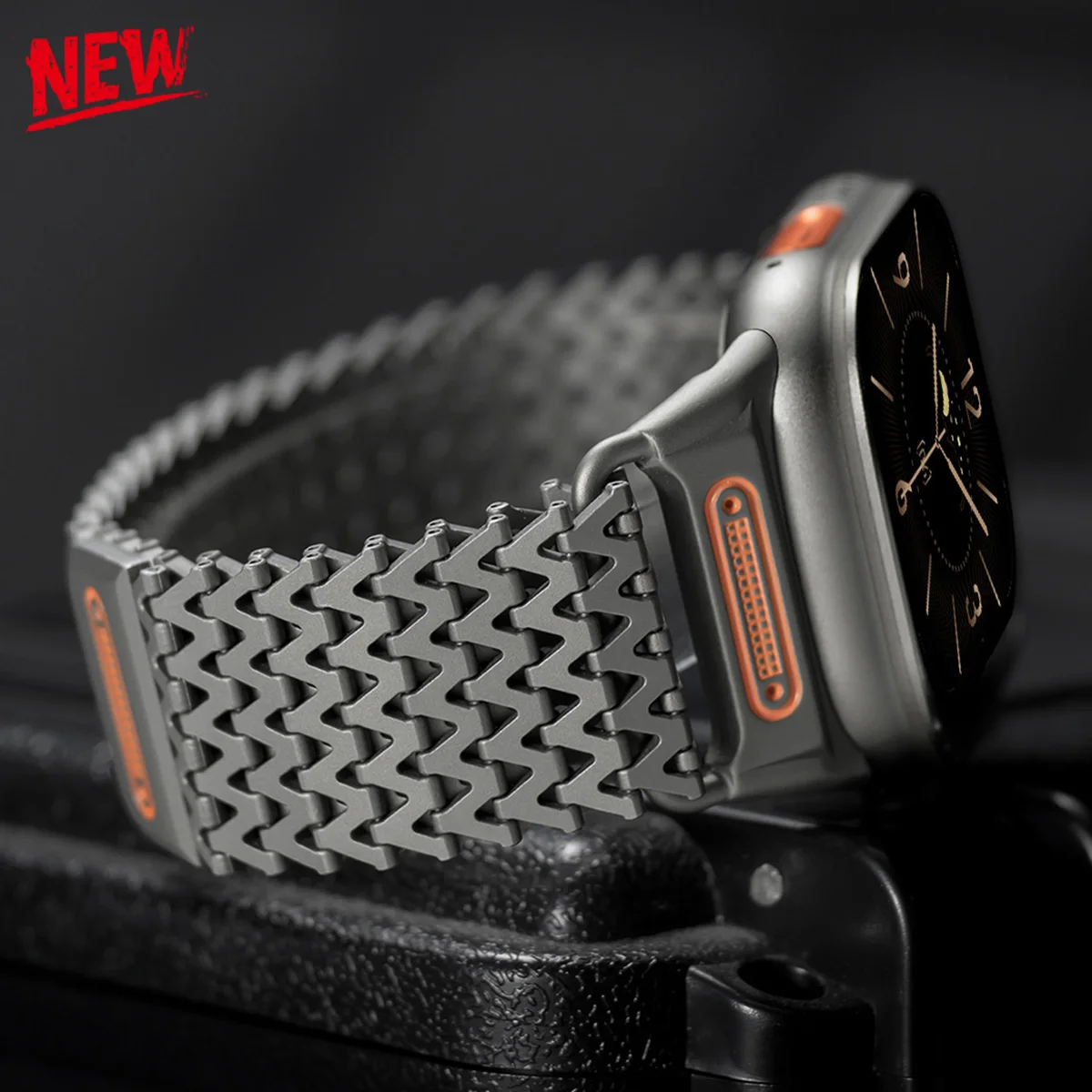 Magnetic stainless steel strap for apple watch ultra3/2 49mm 42 44 45 46mm W-shaped metal band for iwatch 10 9 8 7 6 se bracelet