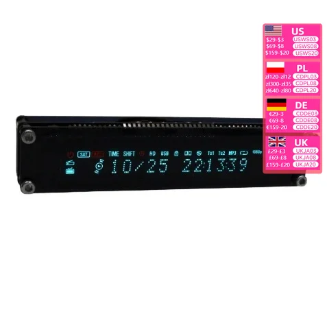 VFD clock vacuum fluorescent display screen retro clock desktop ornament