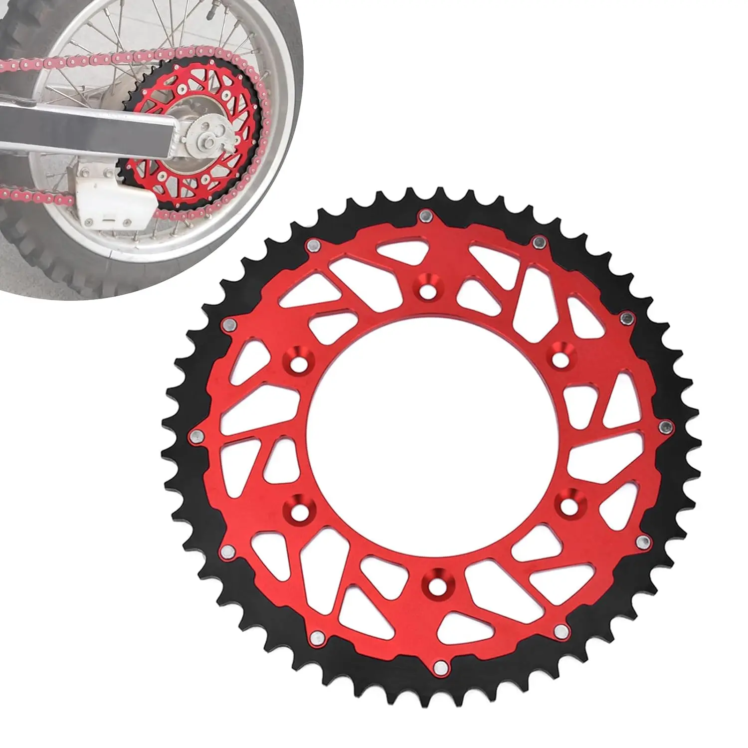Motocross Rear Sprocket, 49T Rear Chain Sprocket