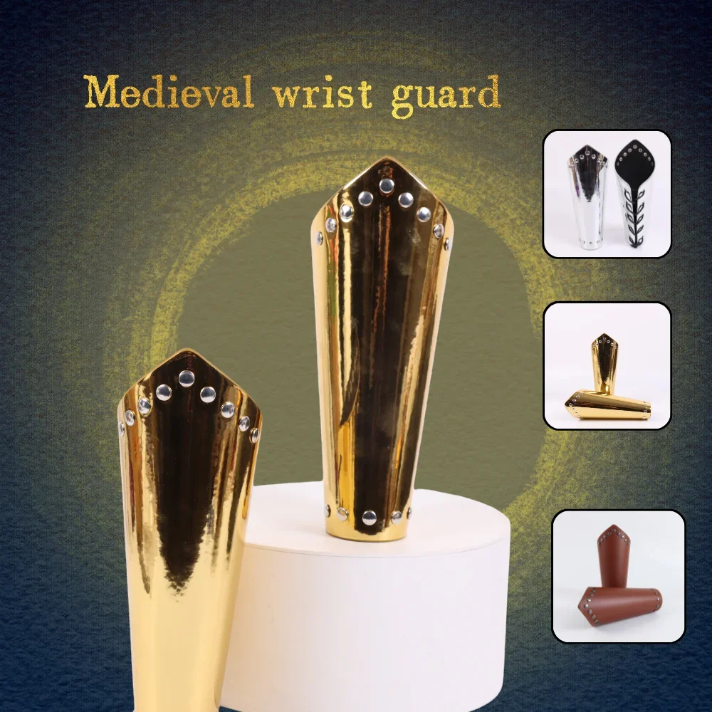 

Viking Cosplay Medieval Steampunk Rock Wristband Pair Of Gloves Cosplay Medieval Retro Men's Wristband PU Belt Cosplay