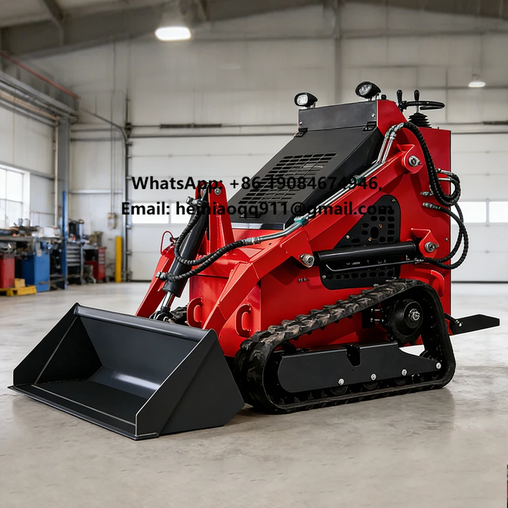 Factory-Direct Skid Steer Supplier Remote Control DRT450 Mini Skid Steer Loader with Narrow Tracks & Imported Engine