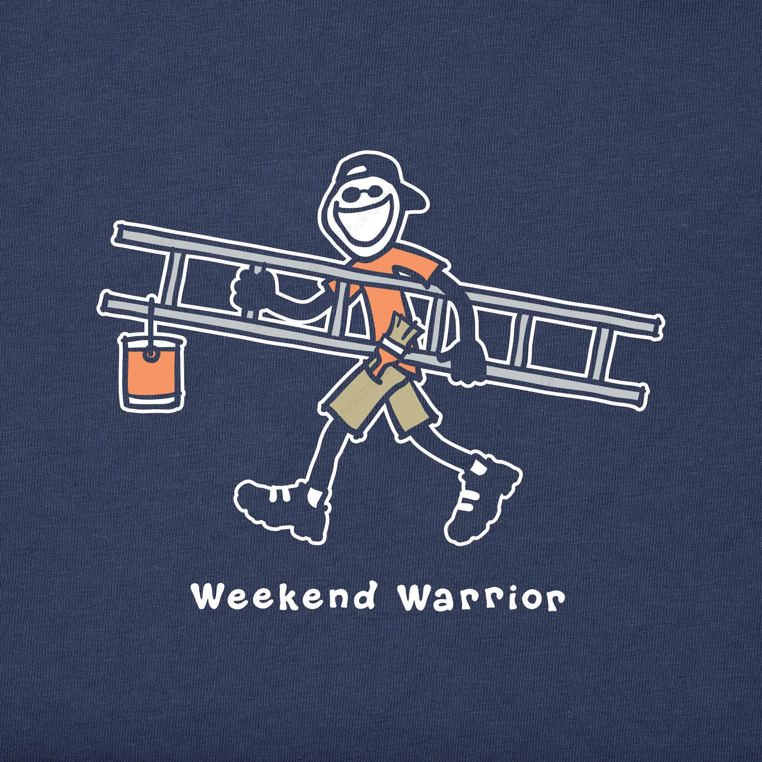 Mens Crusher Tee Weekend Warrior Jake, Darkest Blue