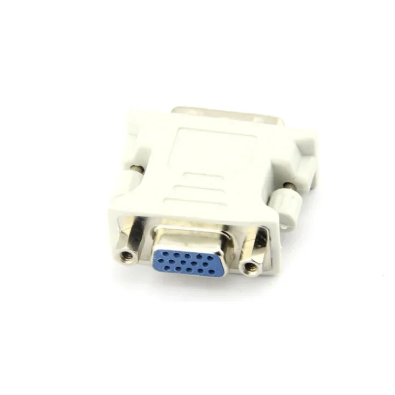 Conector de vídeo de Monitor de ordenador, Adaptador convertidor multiusos hembra DVI 24 + 1 a VGA, plástico blanco duradero, Mini