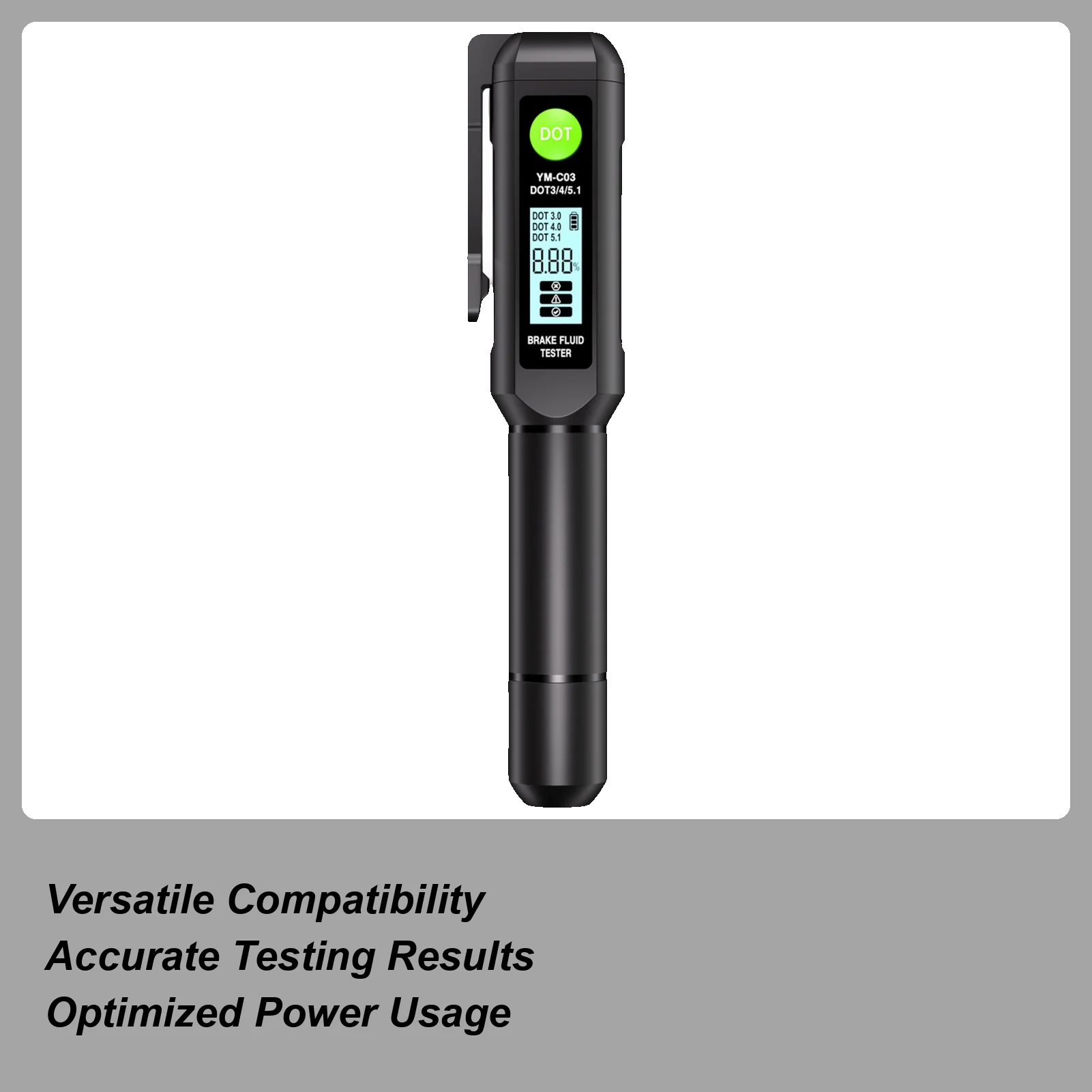 

Тестирование тормозной жидкости, автоматический диагностический инструмент для проверки тормозов, цифровой дисплей, зуммер, сигнализация, точный детектор для автомобильной дорожной поездки