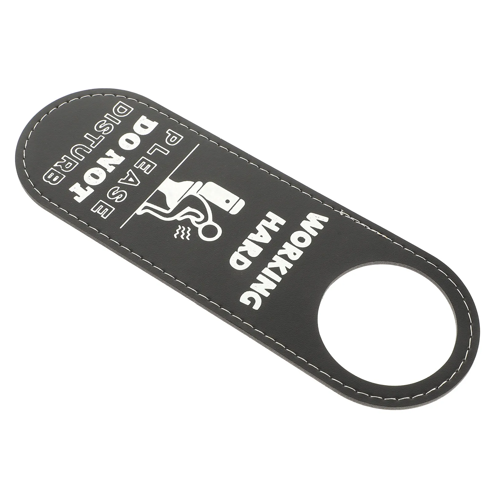 Washroom Door Hanger Sign PU Double-Sided Do Not Disturb Please Come in Hanging Restroom Sign for Public Bathroom Coffee