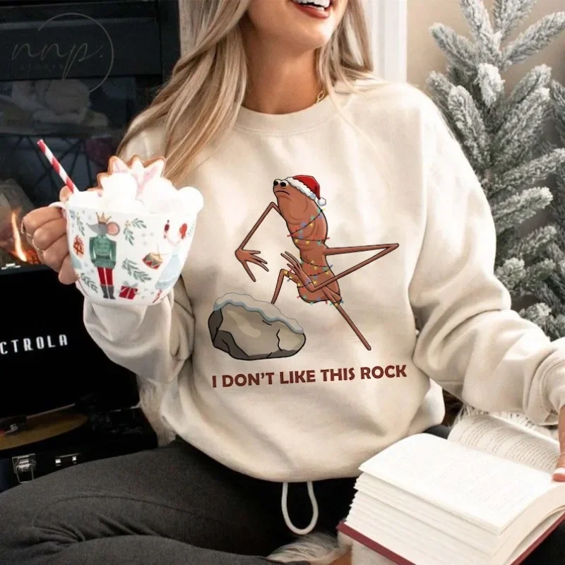 Sudadera Navideña de Marcus el Gusano, Camiseta de Rock con el Meme Viral de Marcus el Gusano, Sudadera con Capucha, Ropa de Invierno, Tops para Mujer