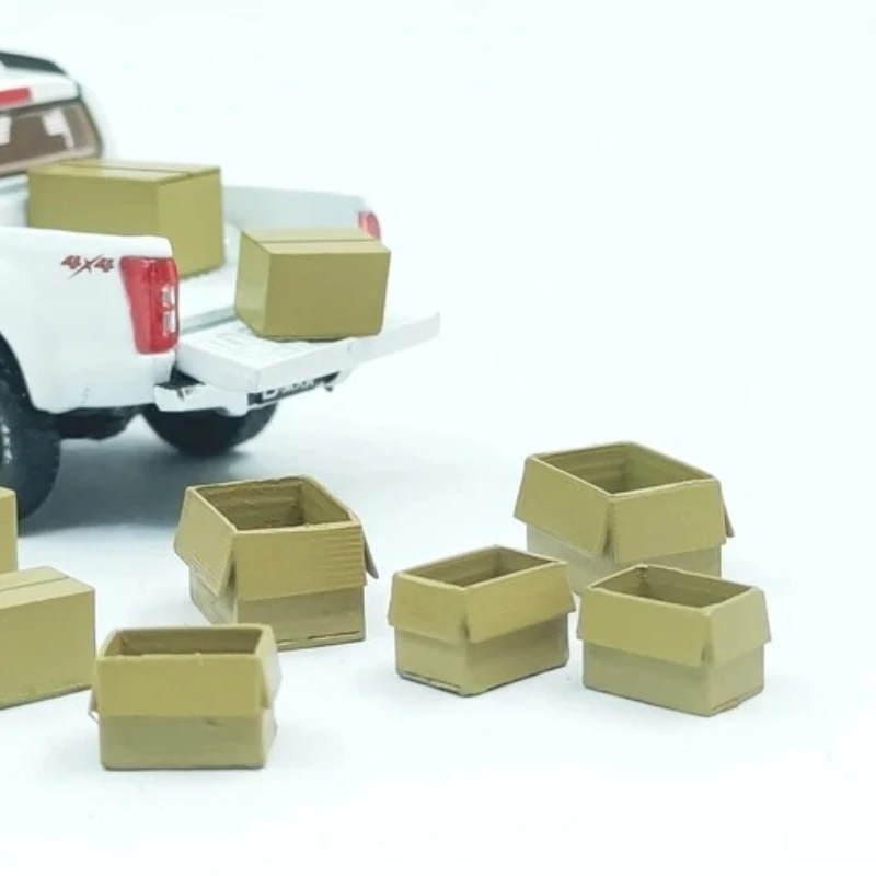 1/64 HO 1/87 Simulation Cargo Box, Cardboard Box, Express Box, Freight Train, Car Scene, Station YY030