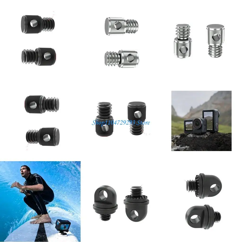 

Y2GD 1/4inch Metal Camera Strap Screw Secure Locking Mechanism for Action Cameras Accessories