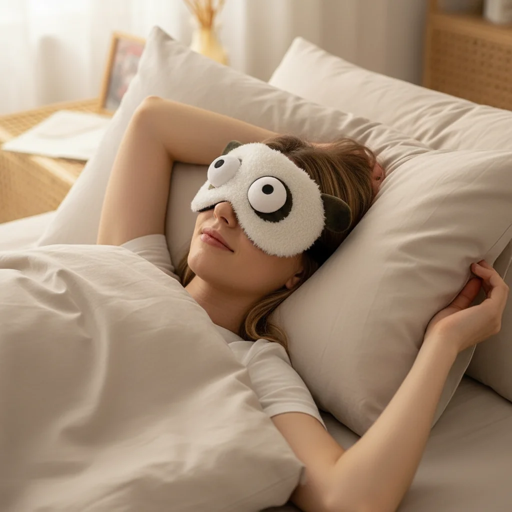 Прекрасная мультяшная маска для сна, мягкая дышащая маска для сна с затенением, приятная для кожи 3D маска для глаз, ночь мечты Прекрасная мультяшная маска для сна, мягкая дышащая маска для сна с затенением, приятная для кожи 3D маска для глаз, ночь мечты