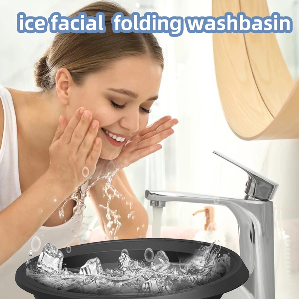 Opvouwbare siliconen gezicht ijsbadbak Koude therapie wastafel voor gezichtswallen met ijsbakje Beauty Bowl Gezichtsverzorgingshulpmiddelen