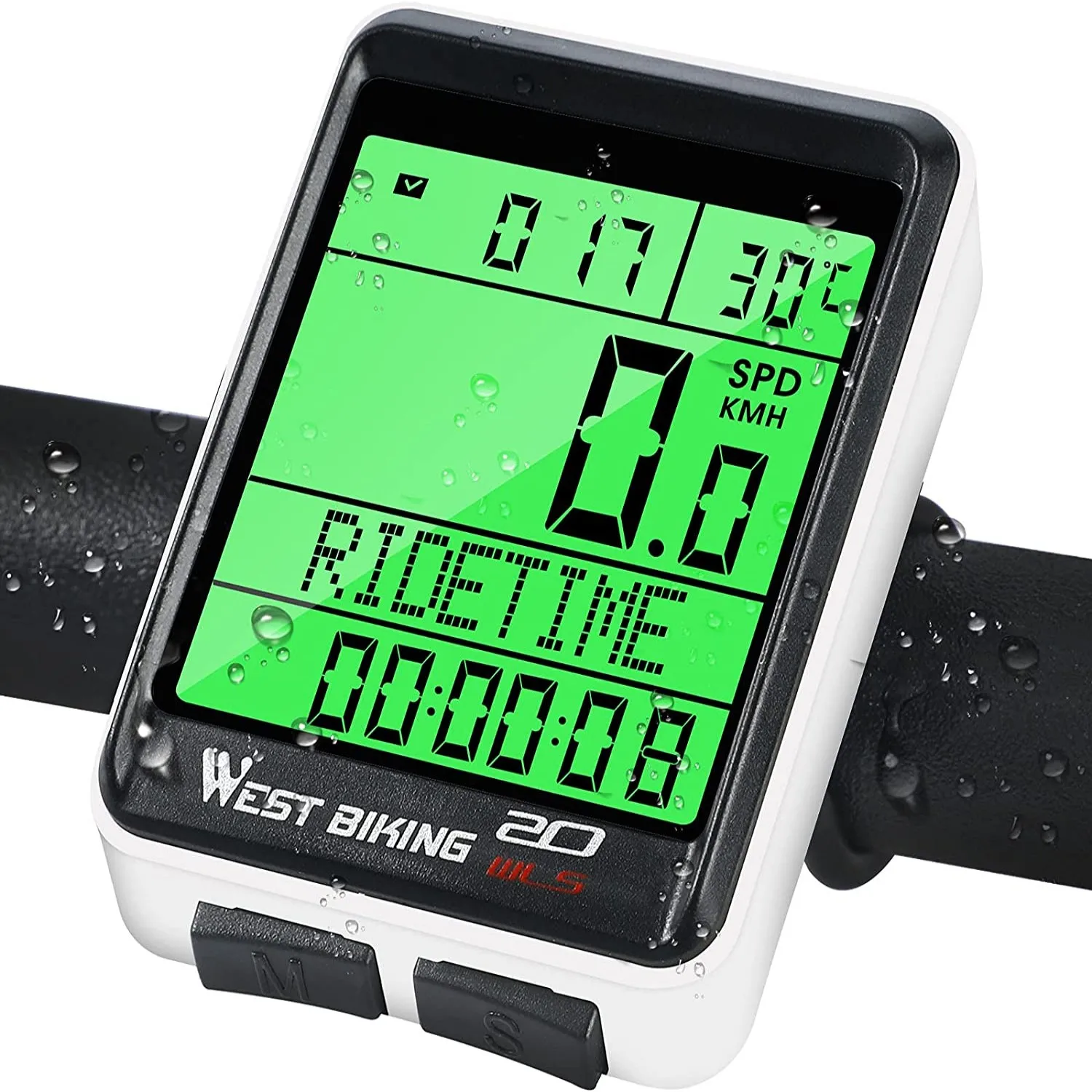 2022 Wireless Bike Computer 5 Language Bicycle Odometer & Speedometer Rainproof Weekly Updated Memory & Automatic Wake-up