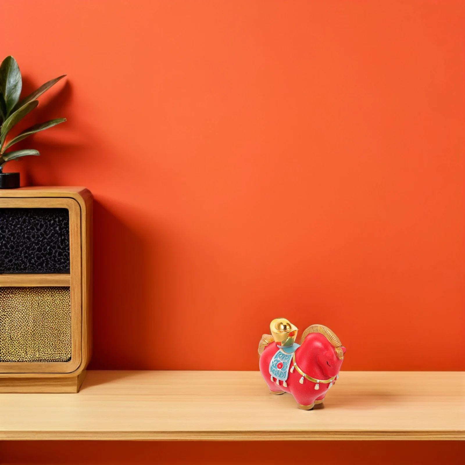 

Mini Resin Horse Statue Year of The Horse 2026 Office Desk Desert Lunar New Year Zodiac Sculpture Feng Shui Decor