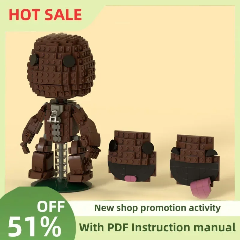 New 478Pcs Famouse Cartoon Moc Sackboy Character Buildable Figure Model Custom Puzzle Diy Creative Ideas Kid Toy Birthday Gift