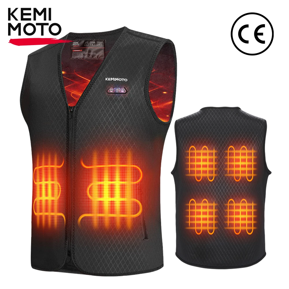 Lightweight Heated Vest USB Powered Soft Crystal Velvet Lining 6 Heating Zones Winter Warm Vest for Outdoor Activities