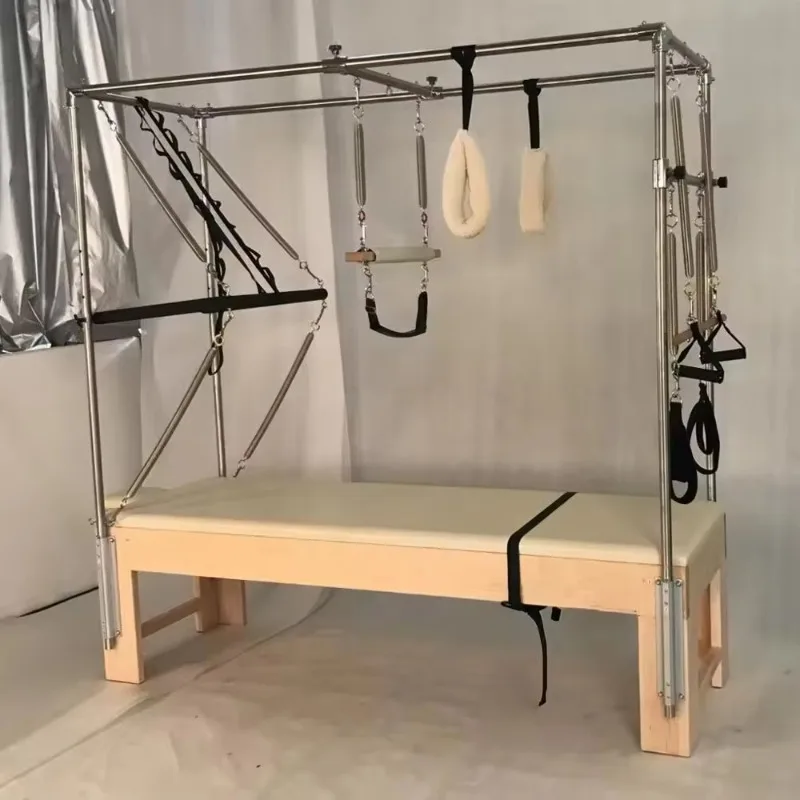 YTYIN مصلح بيلاتيس مدمج حسب الطلب مع إطار معدني/خشبي للمنزل والاستوديو واللياقة البدنية واليوجا #4