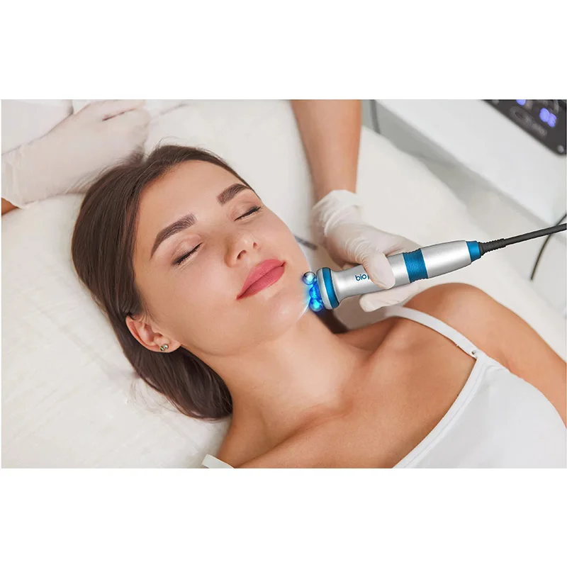 Electric Bio Pen 360 Rotate RF With Blue Light EMS Roller Massage Machine Face Lifting Skin Rejuvenation Home Use Beauty Device