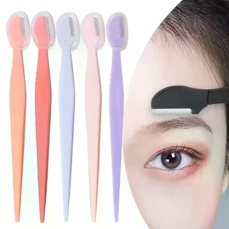 10Pcs Disposable Microblading Safe Eyebrow Trimmer Safe Easy To Handle Eyebrow Knife Beginner Makeup Tools