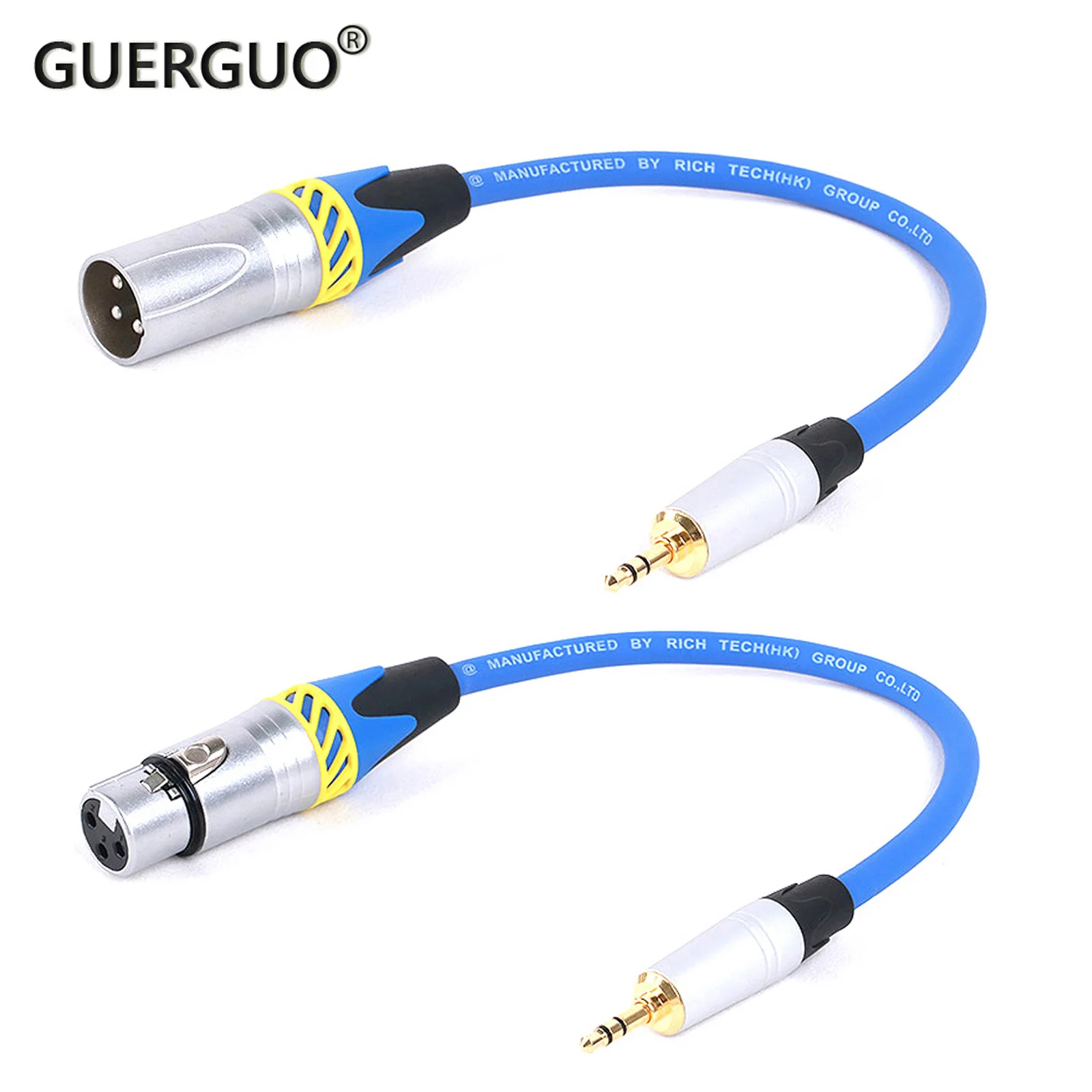 

3.5mm(1/8) Stereo TRS Male Jack To 3pin XLR Male/Female Mic Cable PVC Balanced for Microphone/Guitar/PA Systems/Mixers 0.3M-25M