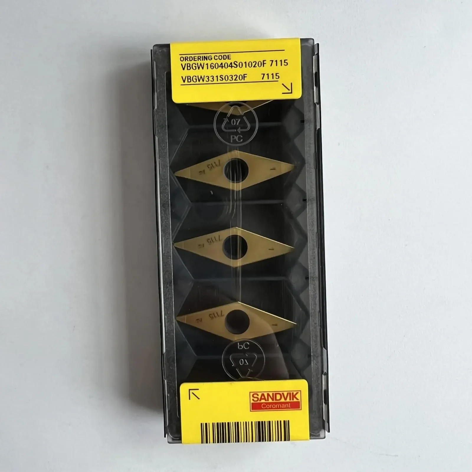 

Original SANDVIK / VBGW160404S01020F 7115 / Hard alloy CNC Blade 5 Pcs