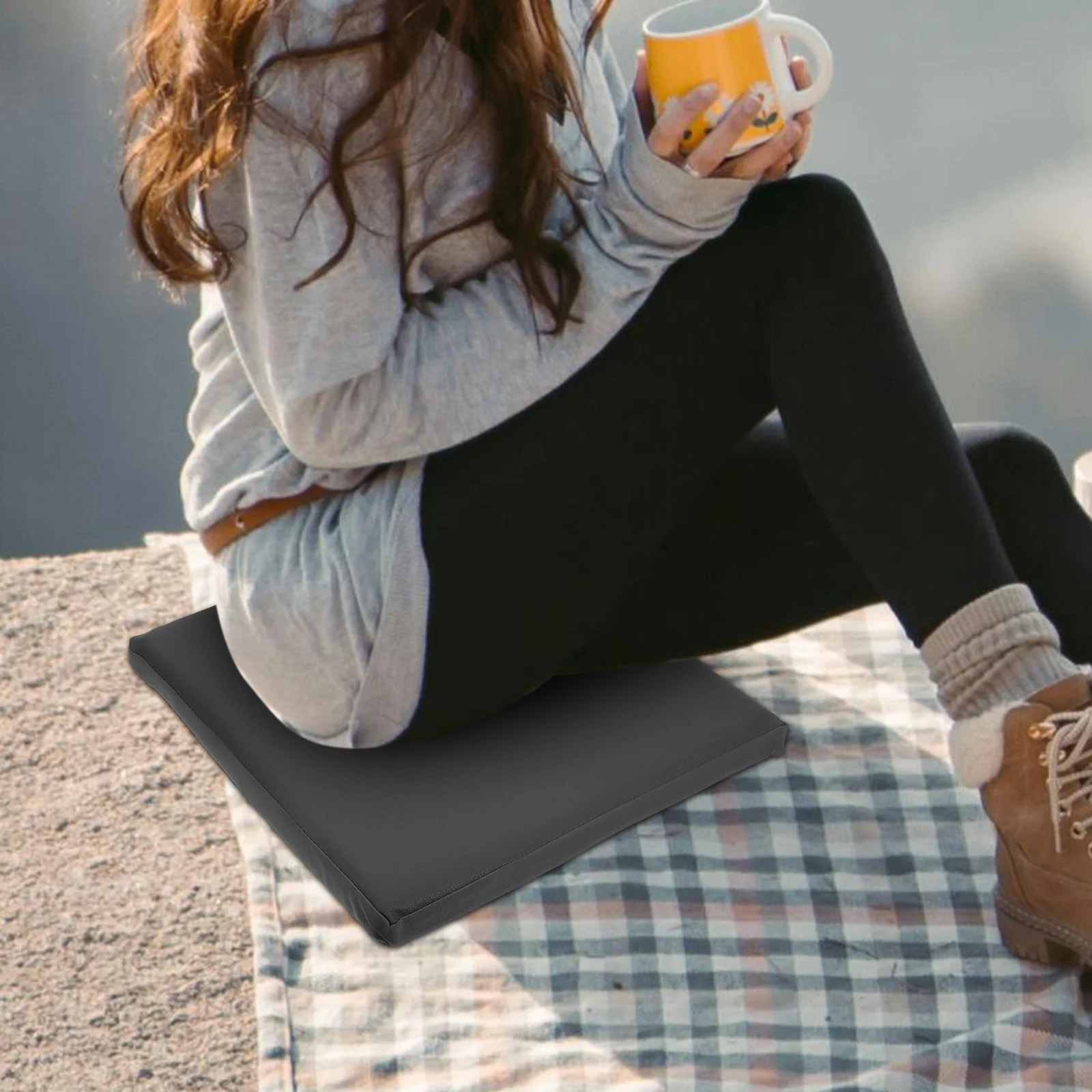 

Square Seat Cushion Portable Outdoor Camping Mat Memory Foam PU Lightweight Comfortable for Picnic Beach Hiking Backyard