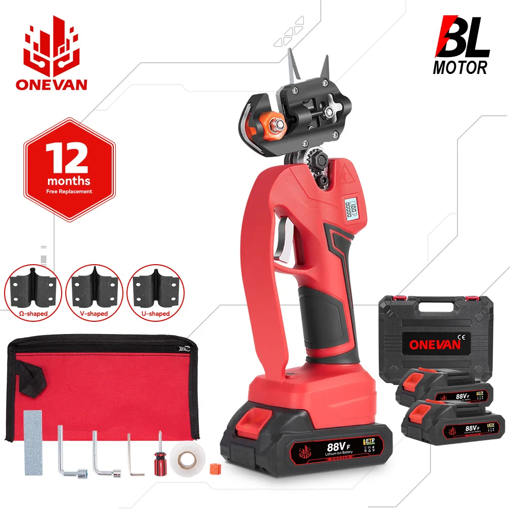 ONEVAN 2in1 Brushless Grafting เครื่อง Pruner เฉือน Graft สาขาที่มีประสิทธิภาพไฟฟ้าสาขาต้นไม้เครื่องตัดสําหรับแบตเตอรี่ Makita Pin