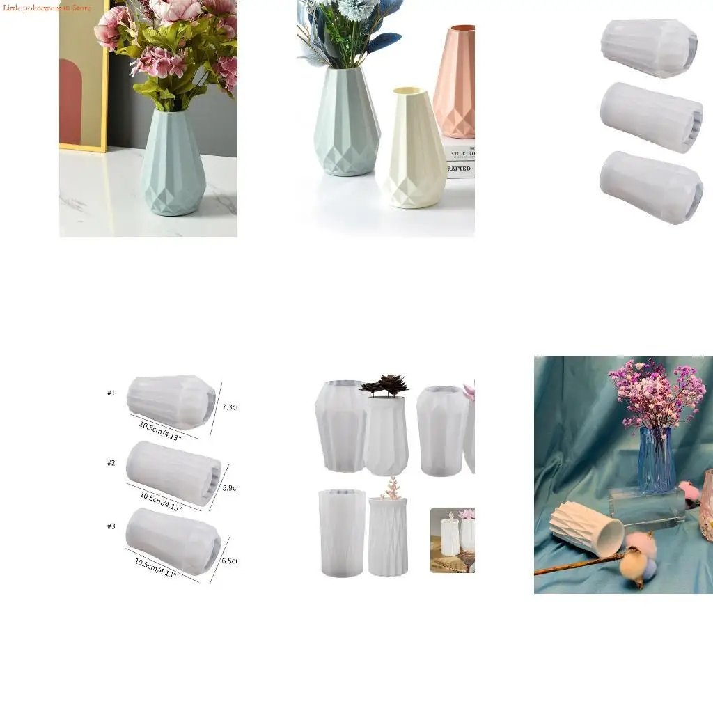 

F92D Mirror Vase Silicone Mold Epoxy Resin Casting Mold Jewelry Making Decoration