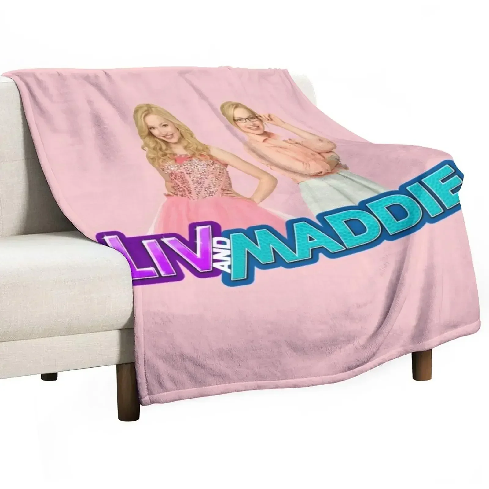 Liv and Maddie Throw Blanket Hairy Soft Plaid Blankets