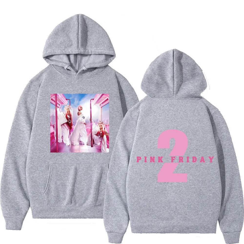 Rapper Nicki Minaj Pink Friday 2 Print Hoodie Men\'s Women\'s Harajuku Fashion Hooded Sweatshirts Hip Hop Y2k Aesthetics Pullovers