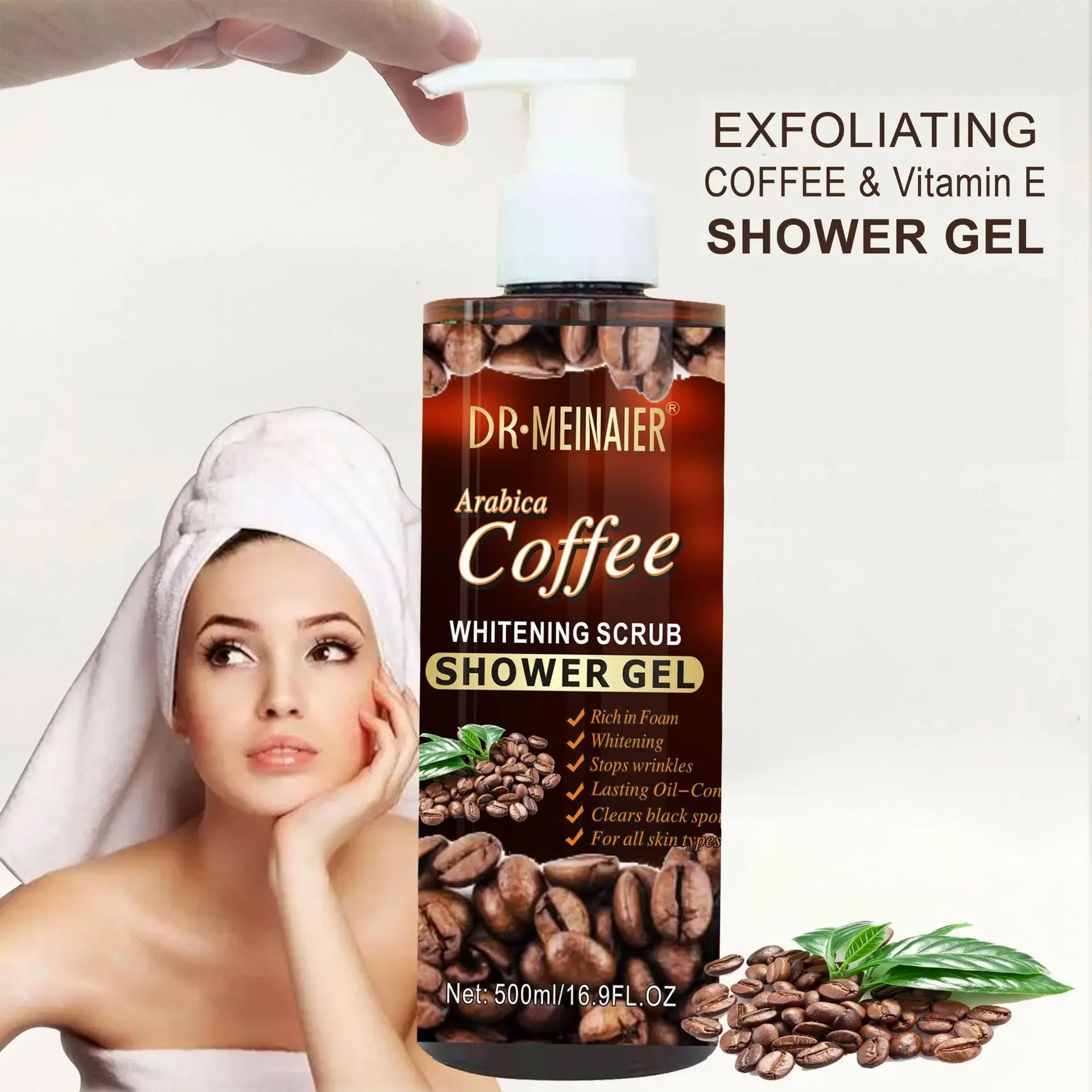 

Coffee scrub bath gel brightens and moisturizes bubble bath gel to remove chicken skin and smooth skin Skin care