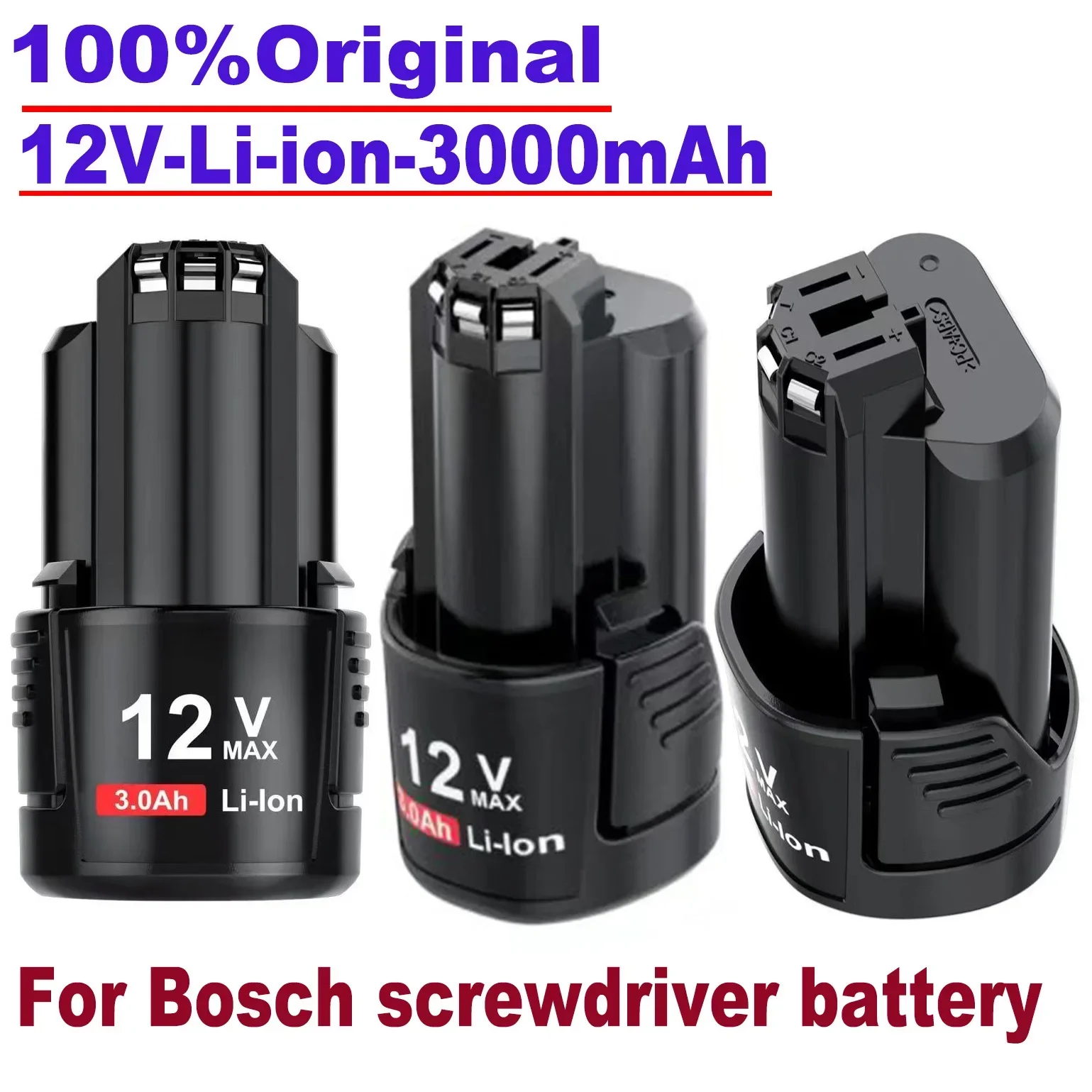 For Bosch lithium-ion rechargeable battery, 12V/10.8V charger 3000mAh BAT411.BAT 411A.BAT412.BAT412A.BAT413.