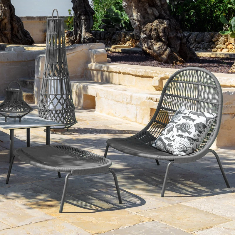 Outdoor Sofa Leisure Balcony Rattan , Designer Furniture Homestays, Garden Terrace Lounge Chair, Model Home Outdoor Lazy Sof
