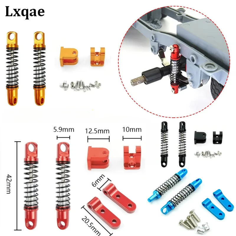 Metal Front Rear Shock Absorber Damper with Mount Fixed Seat Upgrades Parts for WPL D12  D42 RC Car Spare Accessories