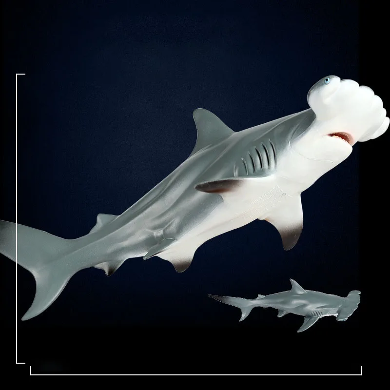 Lifelike Toy Marine Sea Life Figure Squeeze Big Shark Fish Model PVC Collection Toy For Kids Children Gift