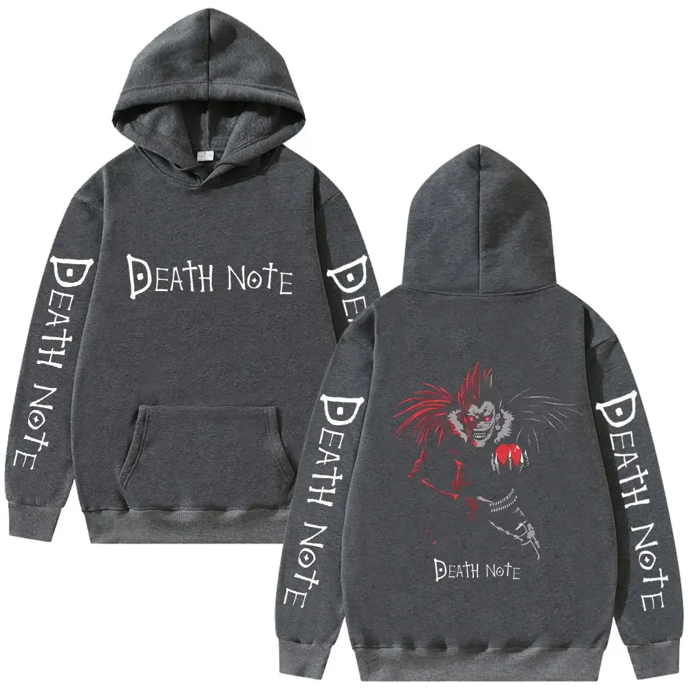 Y2K Anime Death Note Ryuk Grafik Hoodie Männer Frauen Kleidung Mode Vintage Übergroßen Sweatshirt männer Cartoon Manga Merch Hoodi – Detail 4