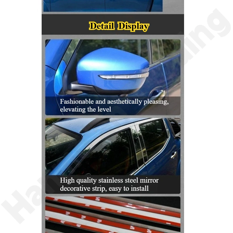 for Nissan Navara 2019-2020-2021 Stainless steel pickup truck window decorative bright strip