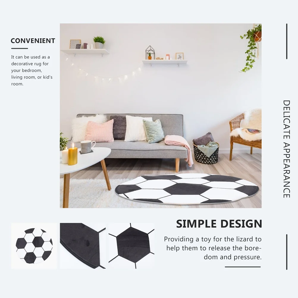 

Round Football Rug Premium Polyester Soft Comfortable Chair Mat for Hardwood Floors Non Slip Floor Protector Carpet for Office