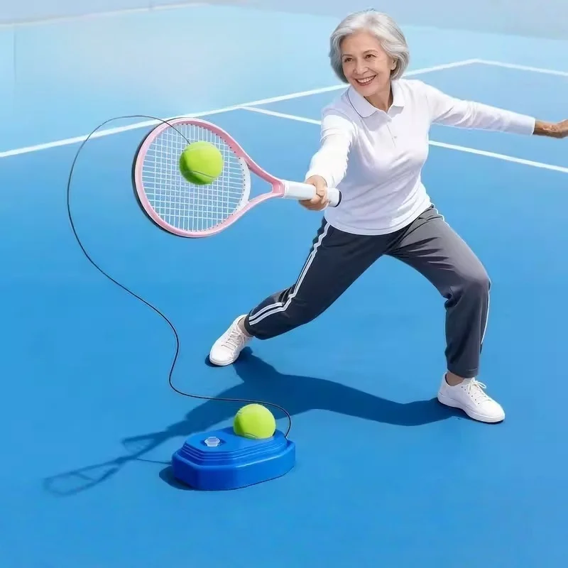 

Automatic Rebound Tennis Racket Trainer for Middle-Aged And Elderly Adults Single Player with Line Double Player Self-Play Tool
