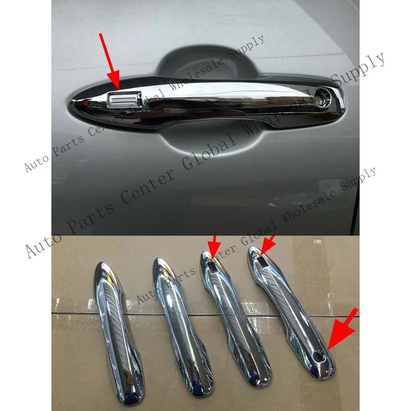 L+ Chrome Door Handle Cover Trim for 2016-2018 Toyota Prius XW50 Smart Keyhole