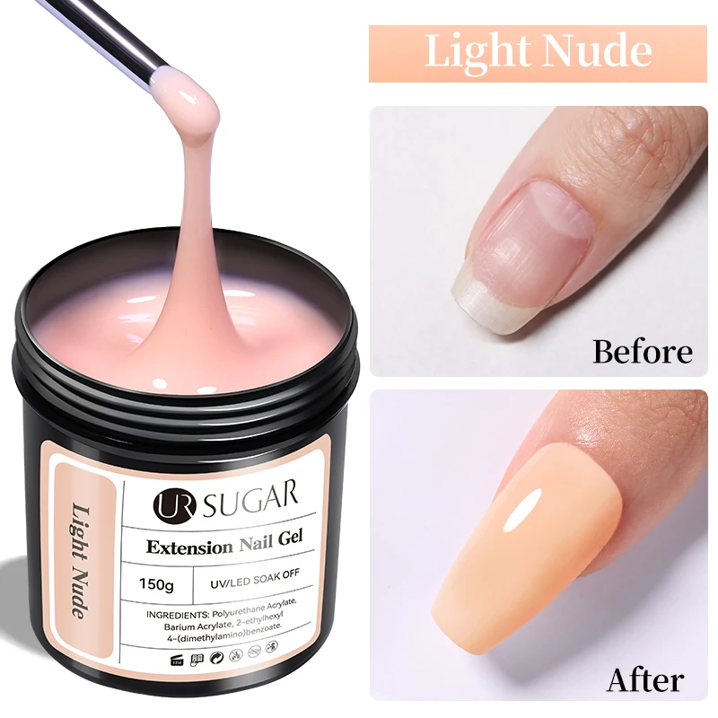 Ur Suiker 150G Extensie Gelei Nude Roze Rose Rode Snelle Verlenging Gel Nagellak Extensie Uv Led Manicure Weken