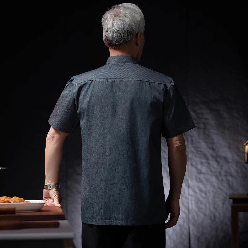 Costume da cuoco Pizzaiolo uniforme da cuoco giacche da cuoco panetteria Cafe cameriere abbigliamento da lavoro cuoco abbigliamento uomo salopette