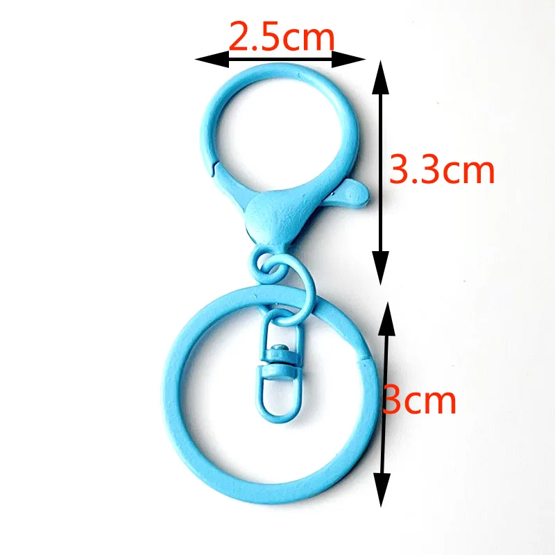 Colorful Large Lobster Clasp Metal Keychain, 6-30Pcs Set