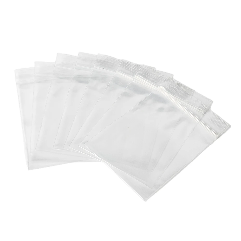 Transparent Plastic Bag Zipper Lock 3 Sizes Baggies Clear Grip Mini Plastic Resealable Self Seal Small 100 100pcs