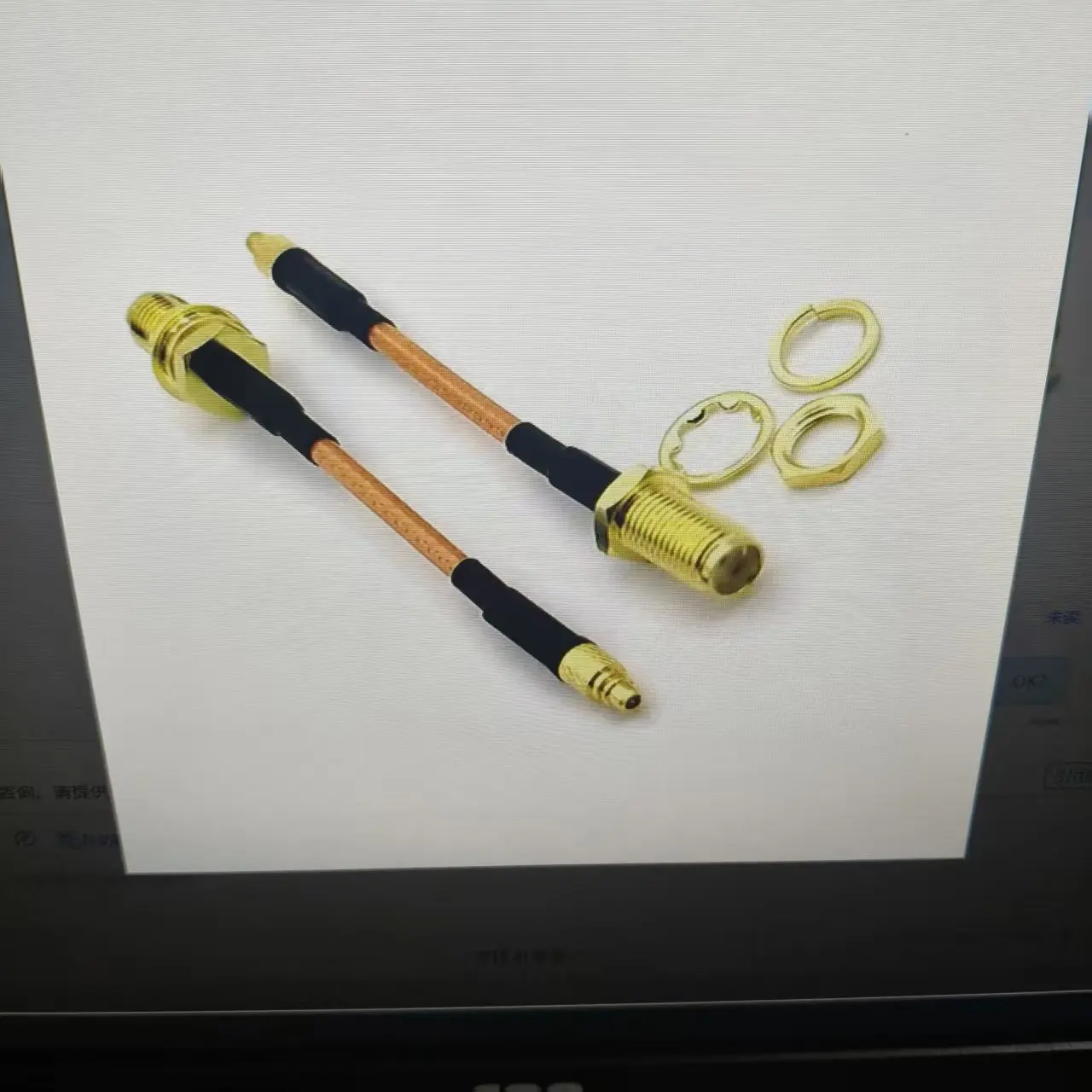 100PCS RG316 CABLE SMA Female Nut Jack To MMCX Male Plug Pigtail Cable Adapter Cable RG316