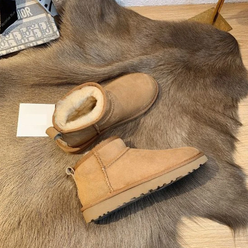 نمط جديد المرأة شباشب من الصوف الدافئة سميكة سوليد نعال من الصوف النعال النسائية الأحذية النسائية شبشب من جلد الغنم أحذية نسائية