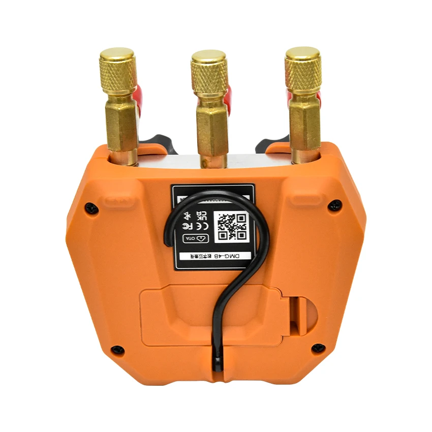 DMG-4B Digital Double Gauge Valve Electronic Manifold Instrument Refrigeration Maintenance Digital Manifold Gauge -14~800psi