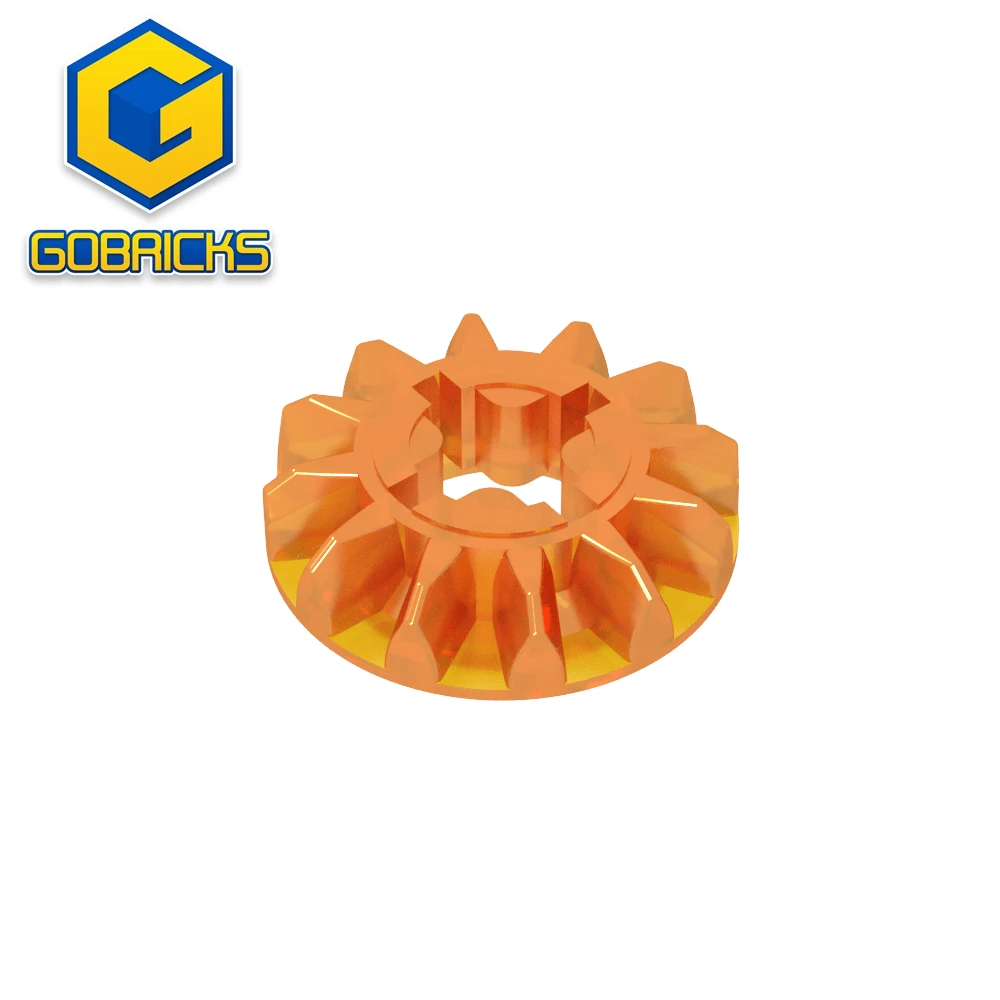 Gobricks GDS-1101 Educational Building Blocks Technical, Gear 12 Tooth Bevel compatible with lego 6589 pieces of children's DIY