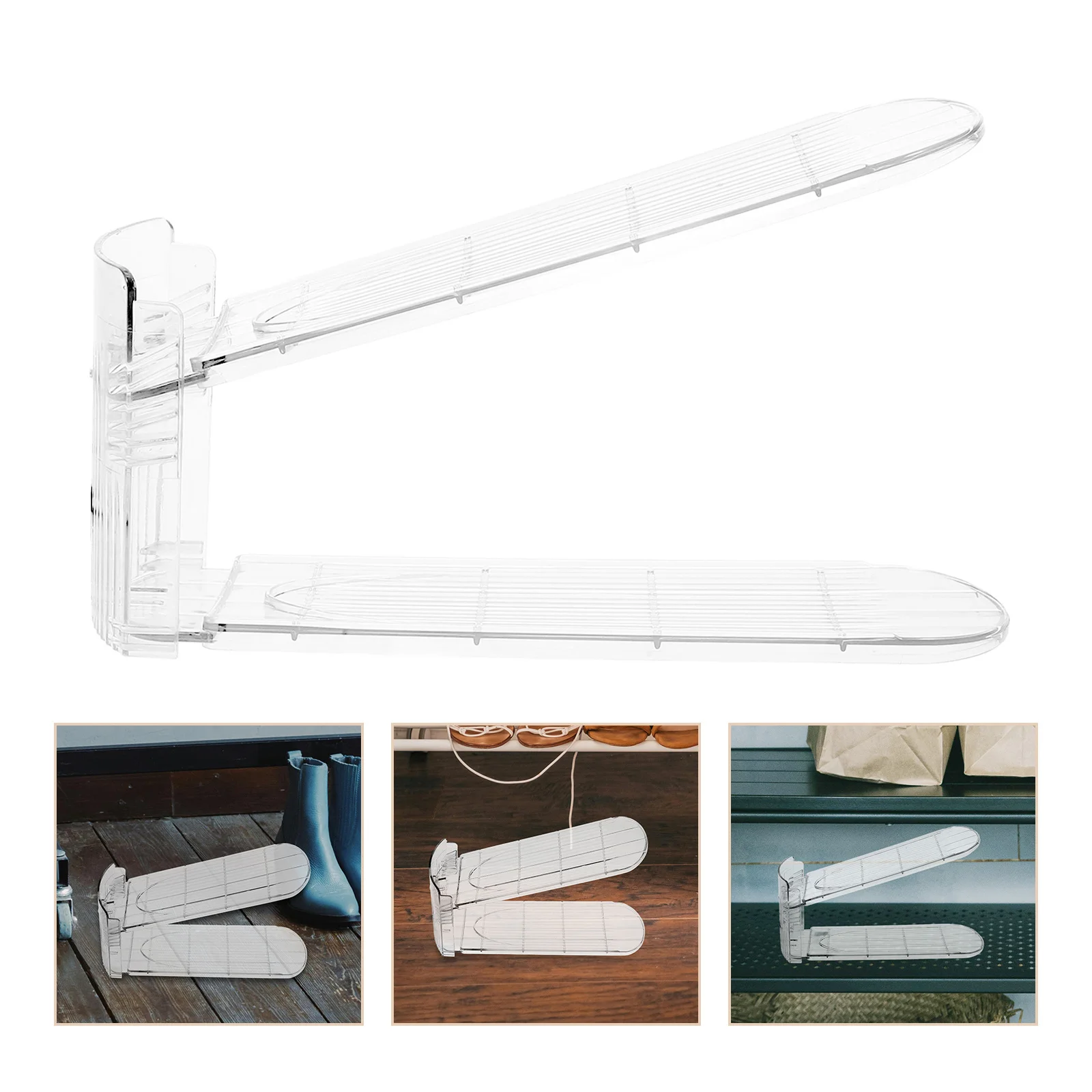 

2pcs Shoe Rack Cabinet Organizer with Adjustable Height for Entryway Shoes Storage Shelf Space Saving Slipper Holder